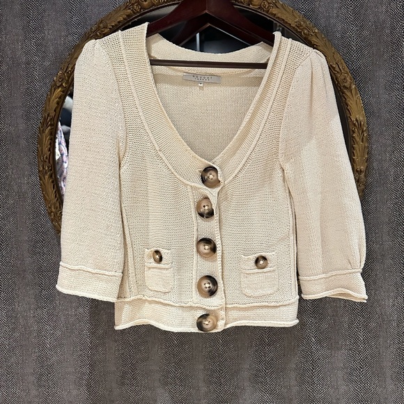 Nougat puff sleeve cardigan - Picture 1 of 4